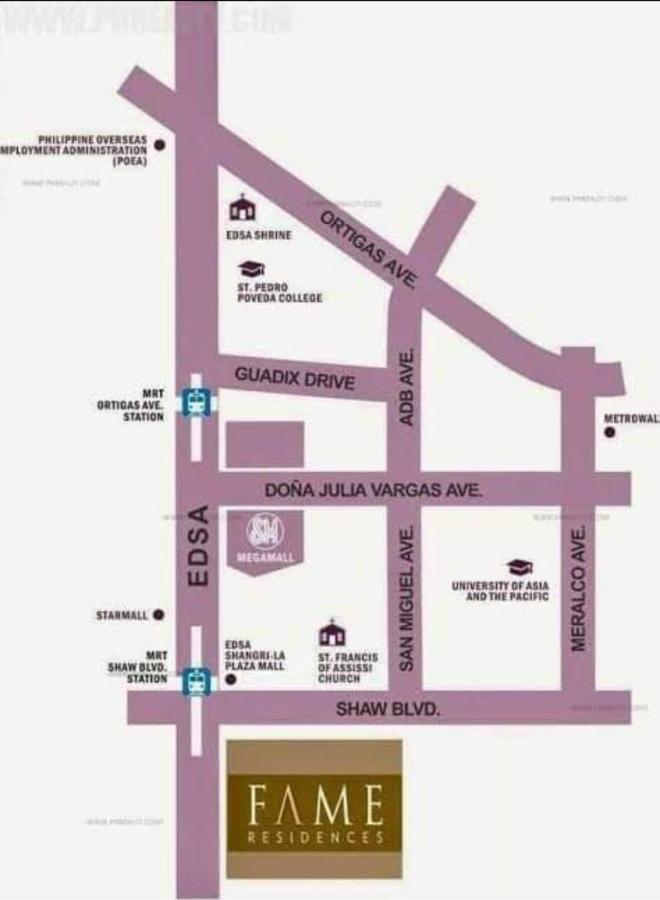 Penthouse Studio At Fame Residence 41St Floor, Shangrila-Megamall Manila Eksteriør billede